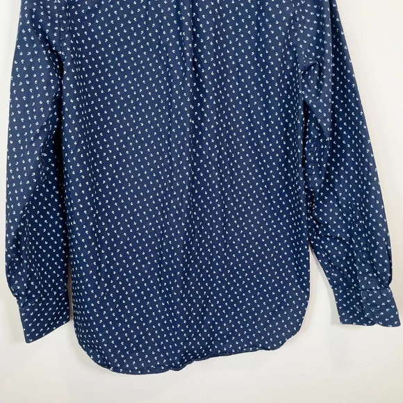 BEN  SHERMAN | NAVY PRINT BUTTON DOWN DRESS SHIRT - Picture 12 of 13